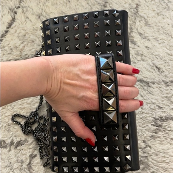 Valentino Va Va Voom rockstud noir black clutch - Picture 6 of 13